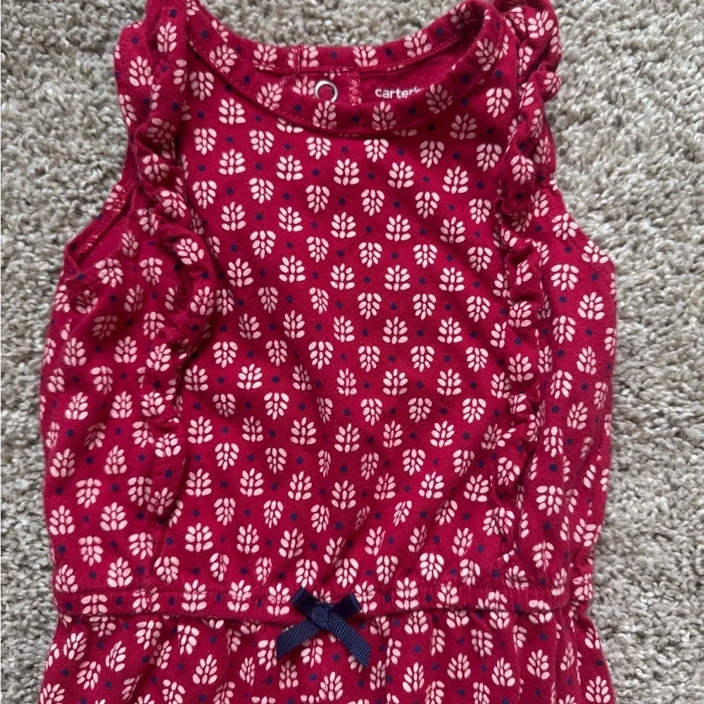 Carter's Red Jumpsuit Playful Polka Dot Design